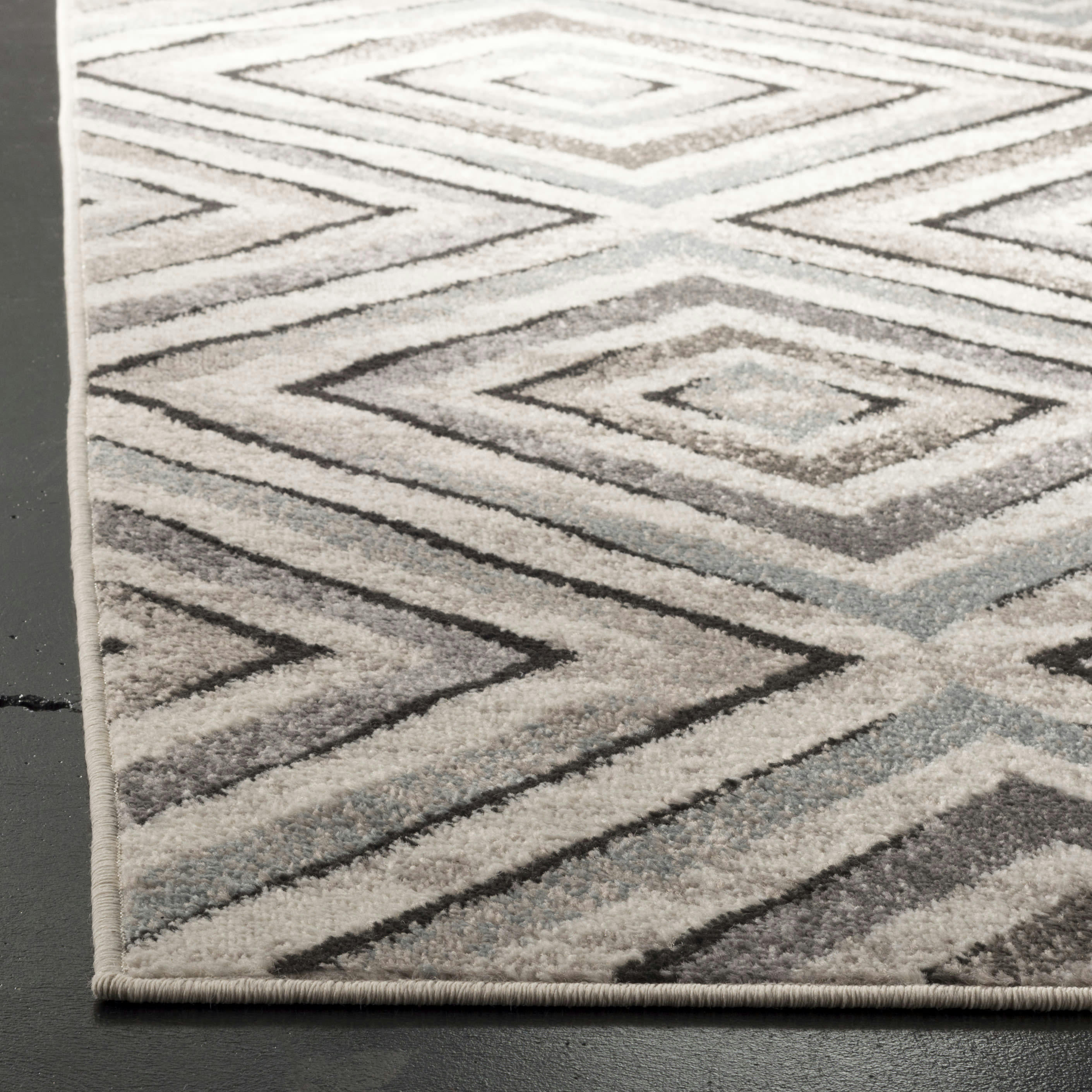 AMSTERDAM - Tapis de salon interieur en crème & beige, 91 x 152 cm