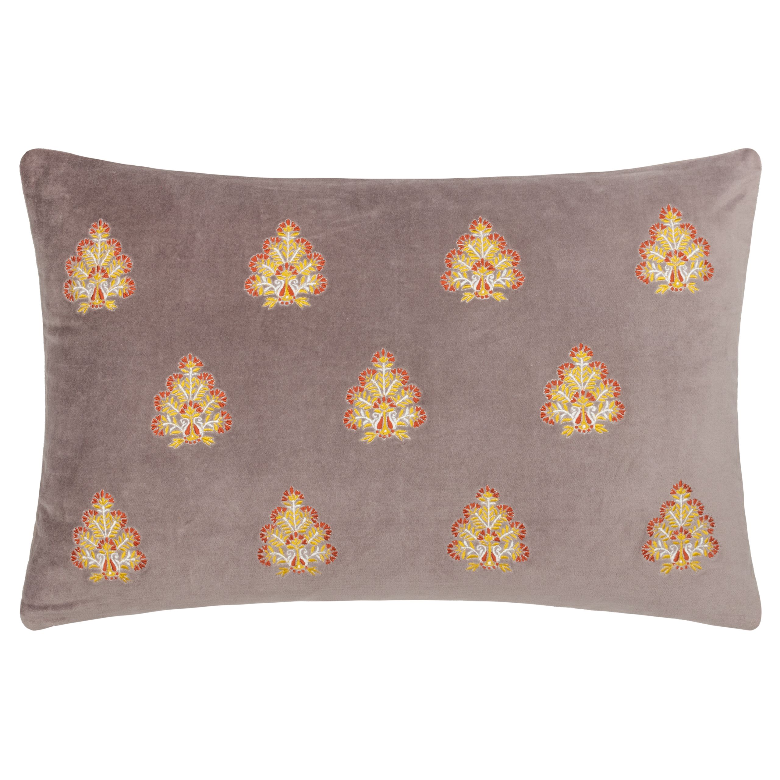 Paoletti Rennes Floral Embroidered 100% Cotton Cushion
