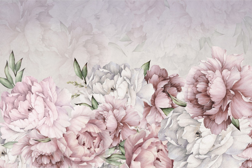 Fototapeta Do Salonu Różowe Pastelowe Peonie 90x60cm