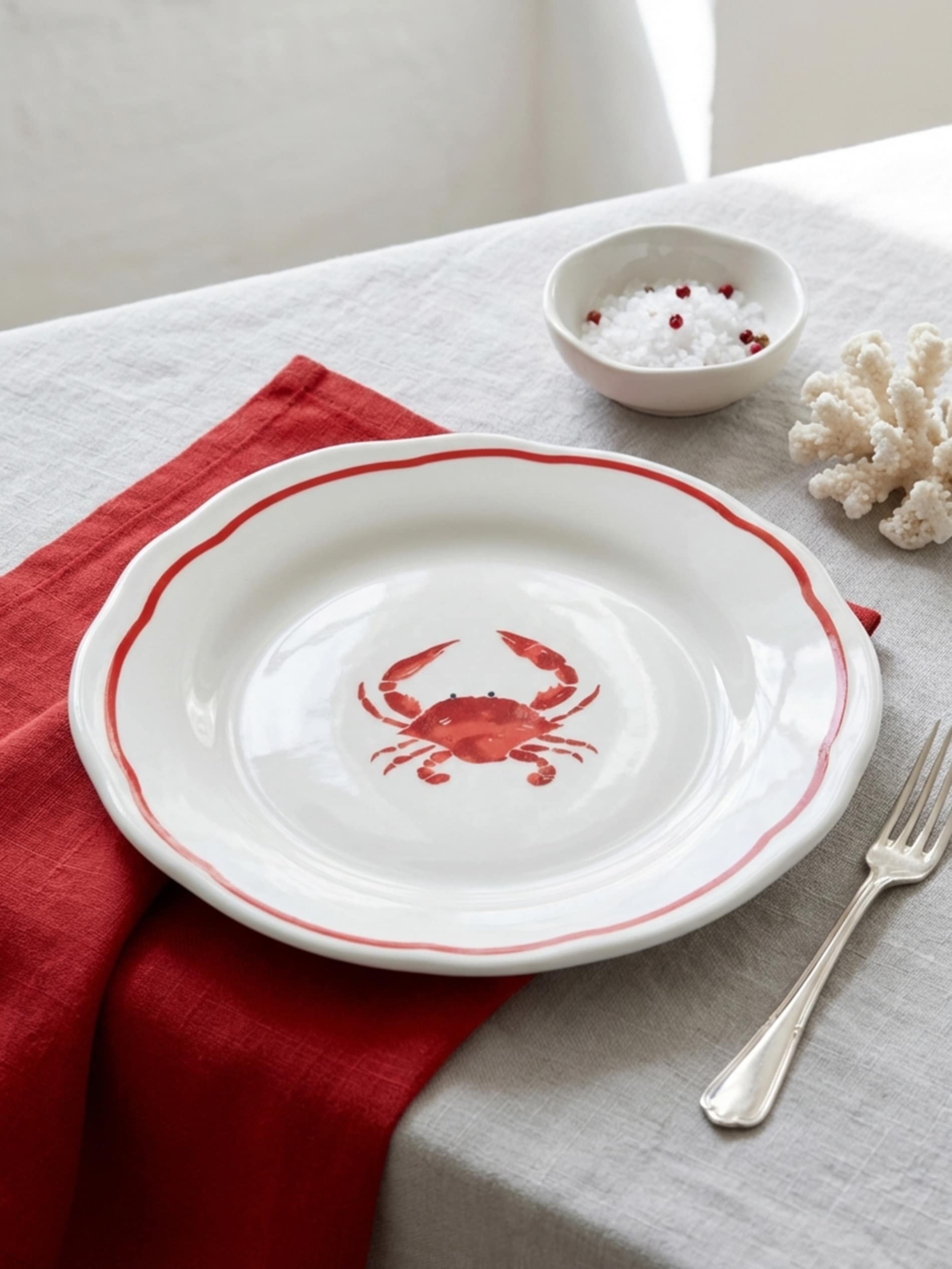Ceramiczny talerz z nadrukiem