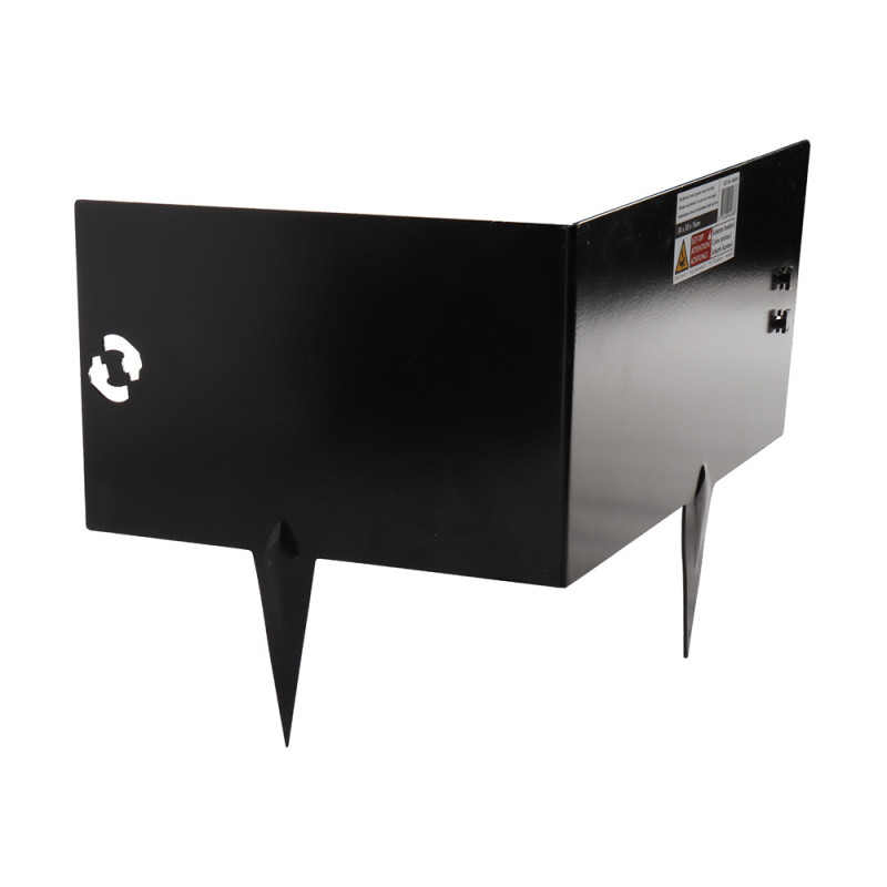 Bordure d'angle de jardin en métal noir 30 x 30 x 16 cm