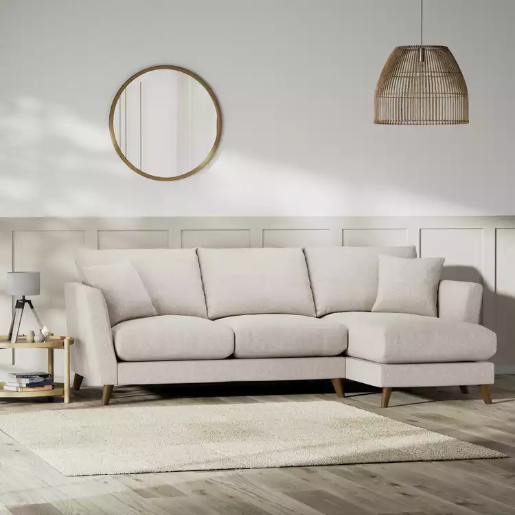 Habitat Lomond Right Hand Corner Sofa - Natural - Dark Leg
