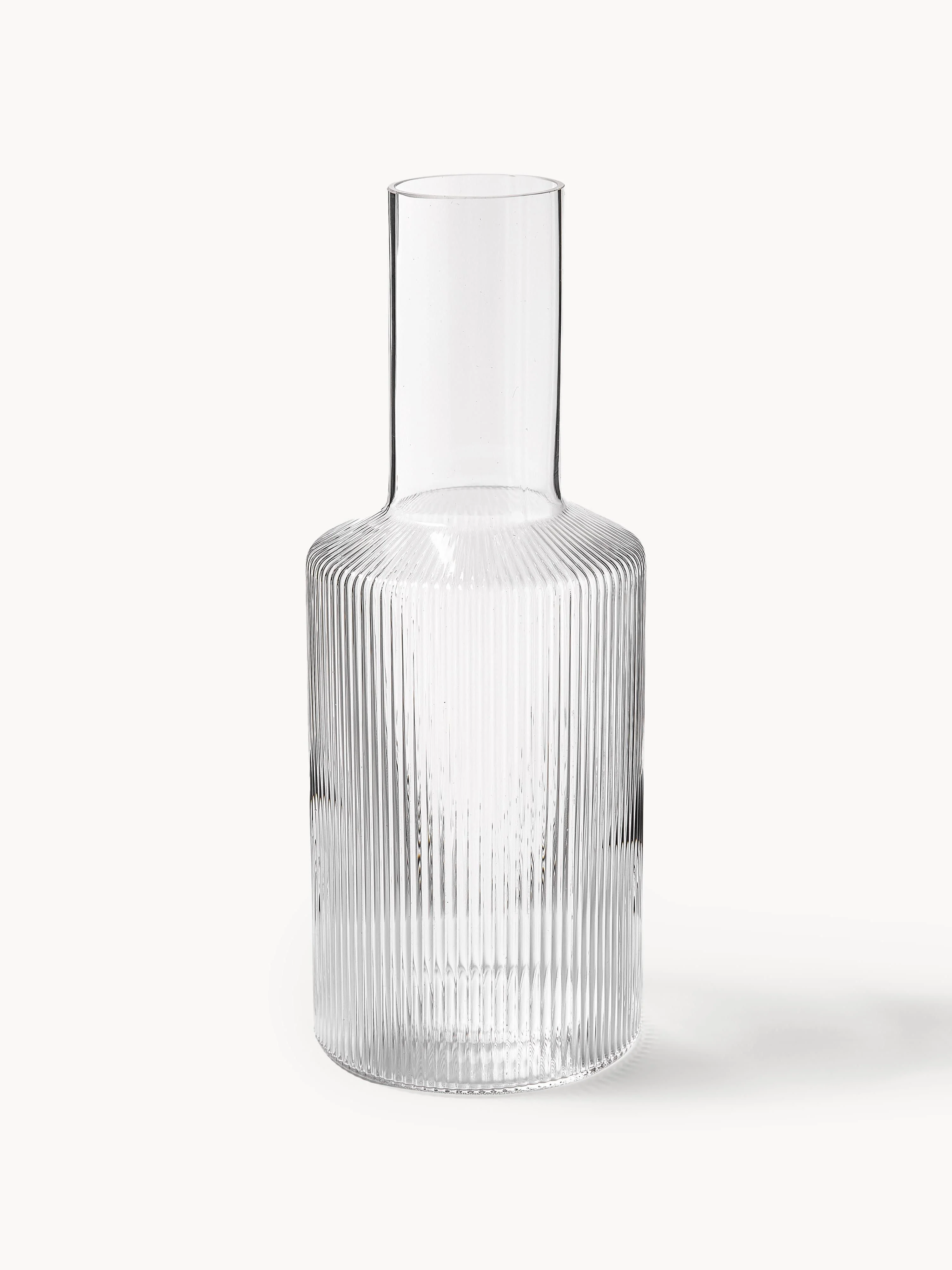 Mundgeblasene Karaffe Ripple mit Prägungsmuster, 1 L
