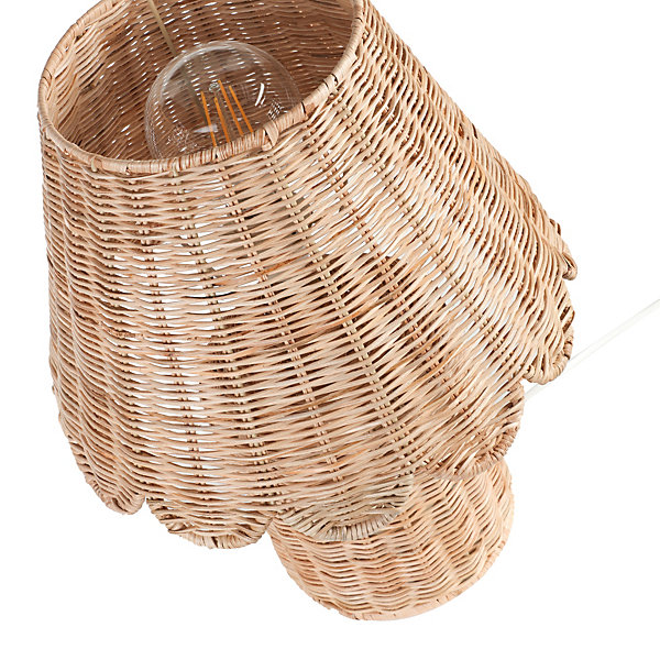 Lampe à poser en rotin H.37cm E27 5W Lussiol, Anna