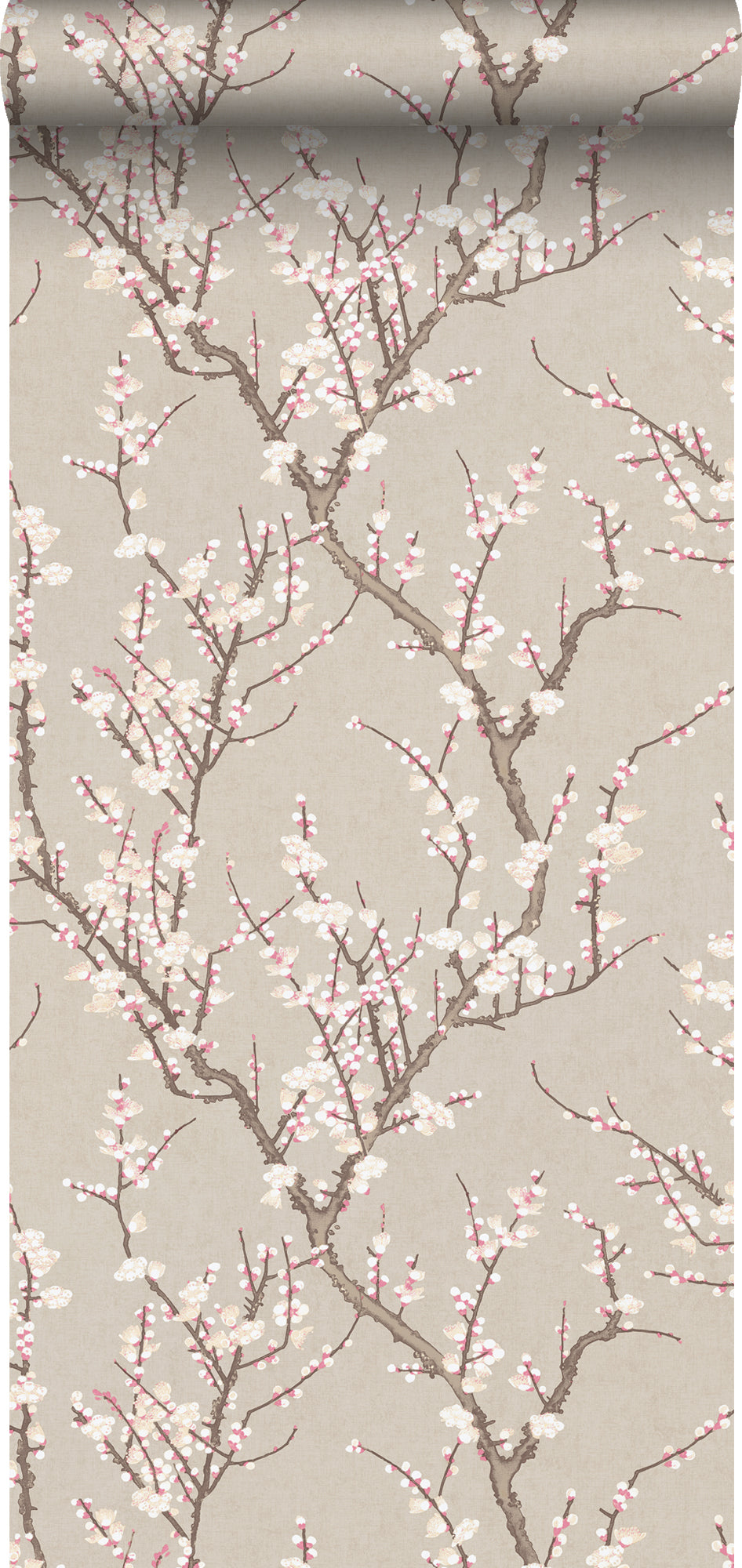 Sanders & Sanders behang bloesemtak beige en wit - 53 cm x 10 m - 640177