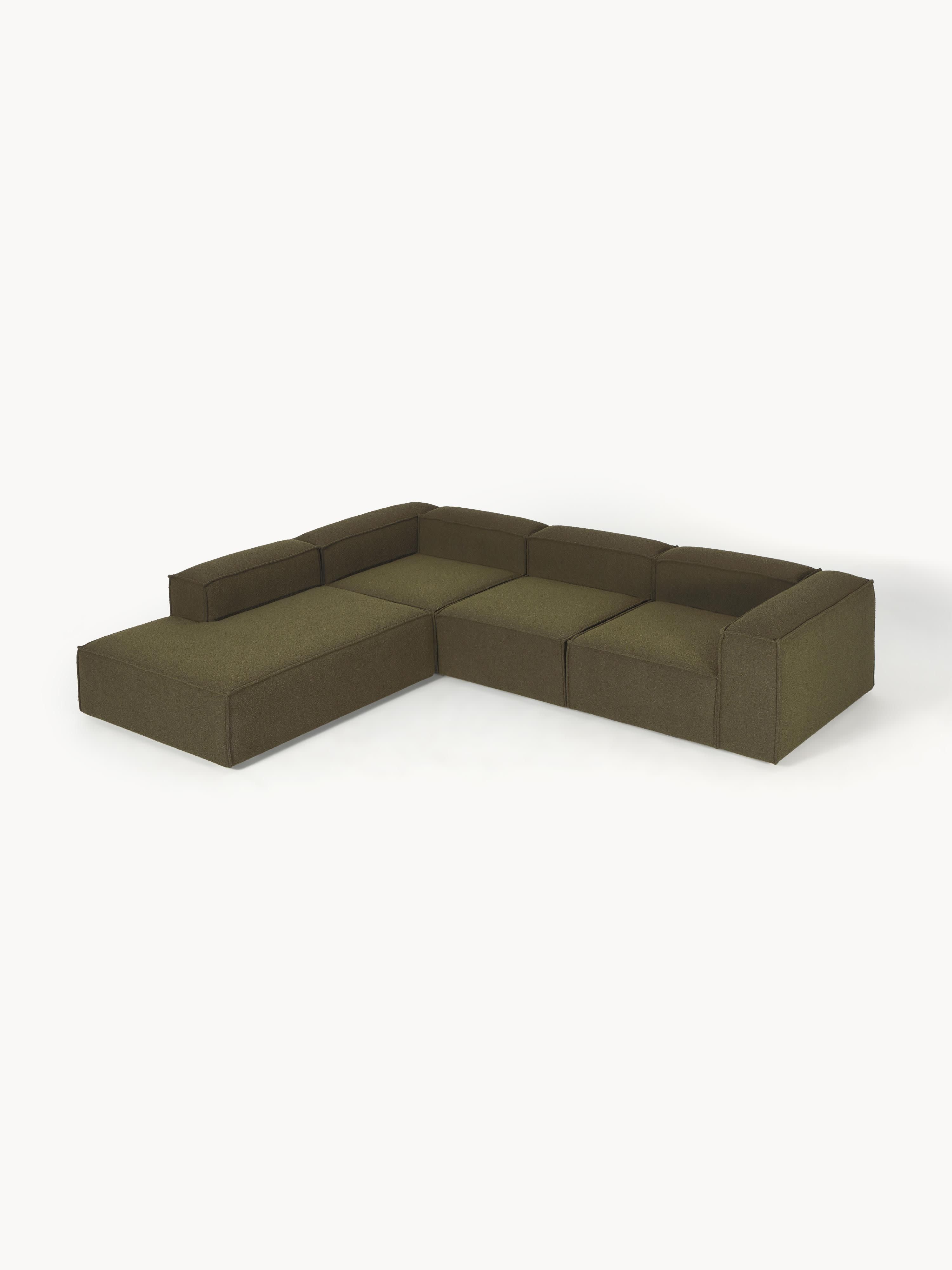 Modulares XL-Ecksofa Lennon (4-Sitzer) aus Bouclé