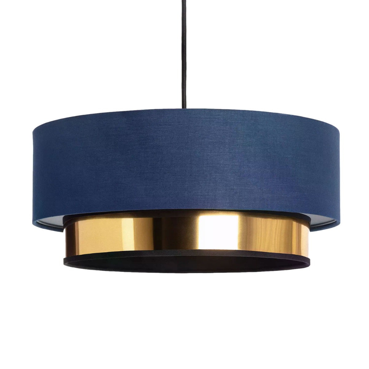 Lampa wisząca granatowo-złota Tesutto 1xE27x40W wym: 150x40x40 cm Abruzzo