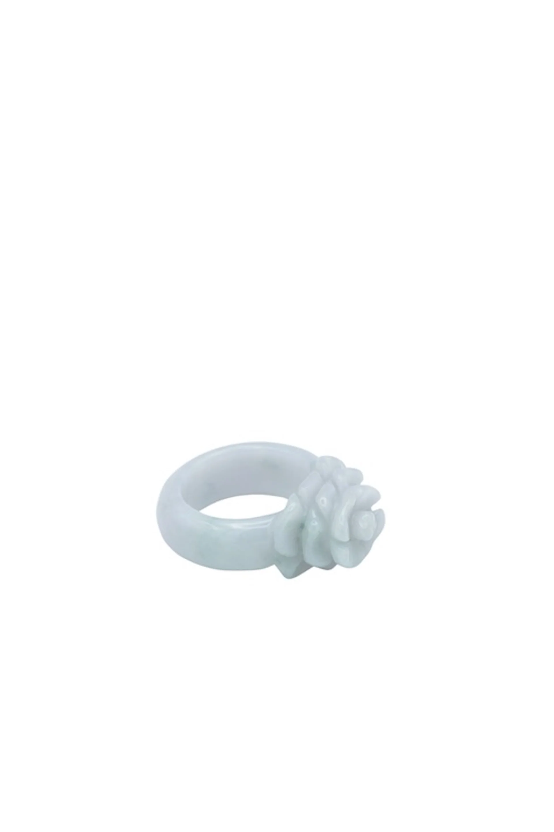 Rose — Off-White Jade Ring