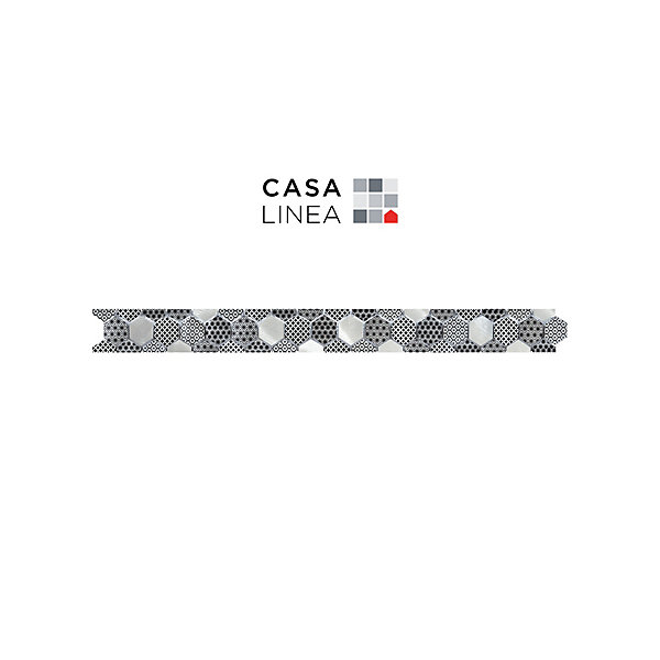 LISTEL HEXA MOTIF 1 PIÈCE 5,35 x 7,6 x 0,8 CM CASA LINEA