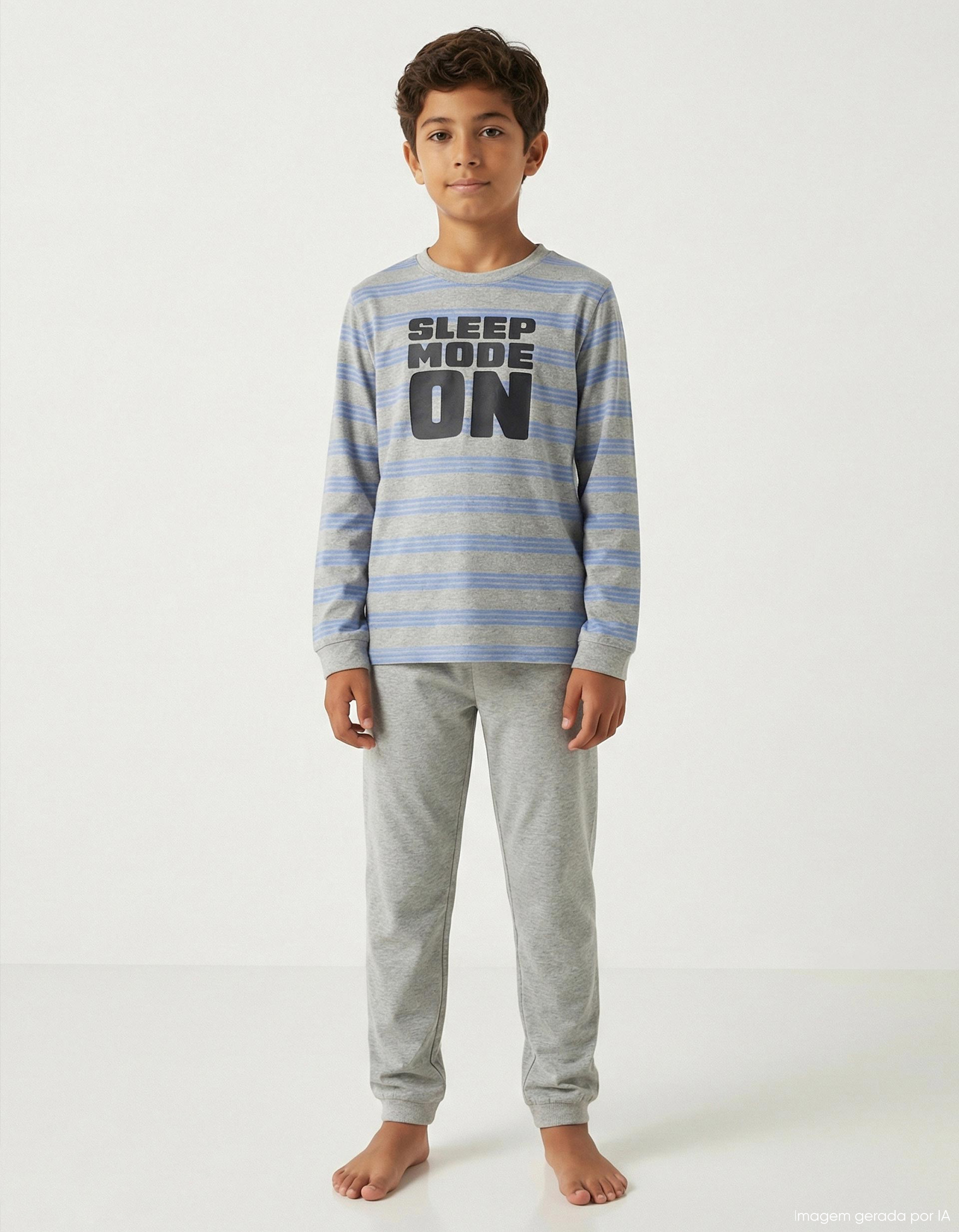 Pijama, Menino, Cinzento Claro