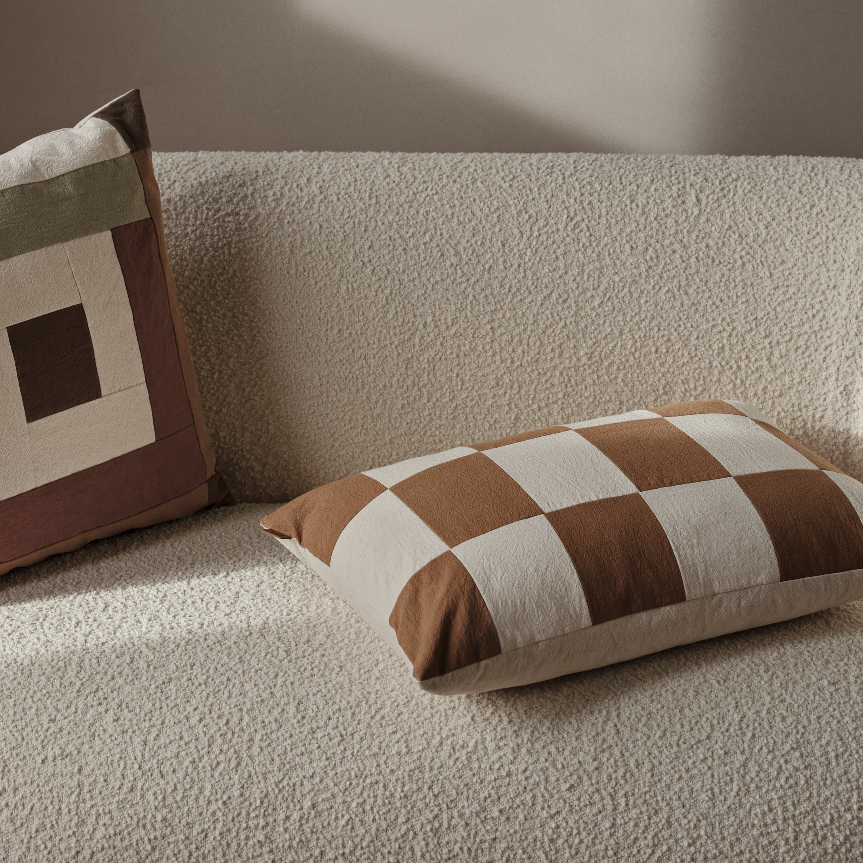 Ferm Living Fold Patchwork Sierkussen - Sugar Kelp