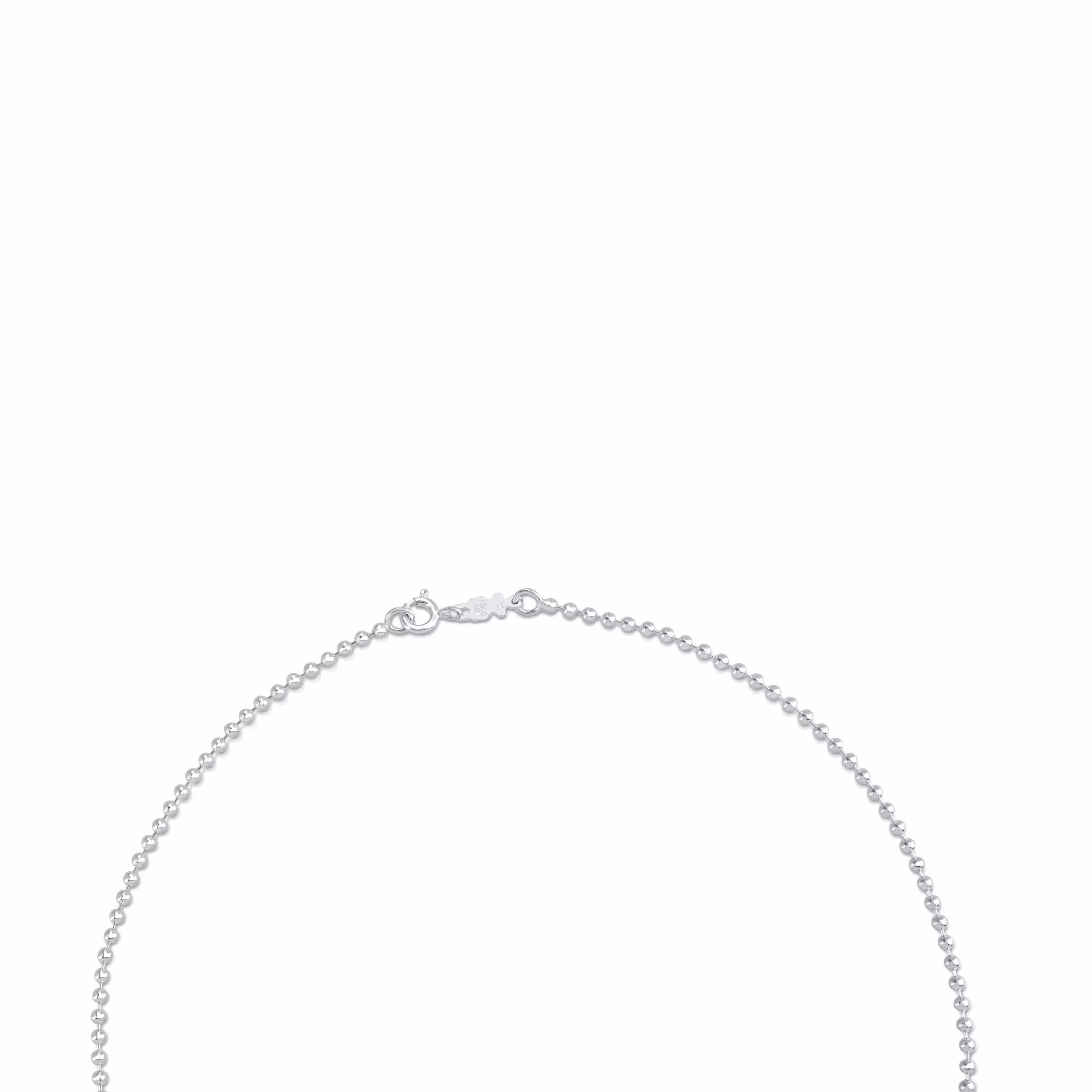 Gargantilla de plata con bolas medianas, 40 cm Chain