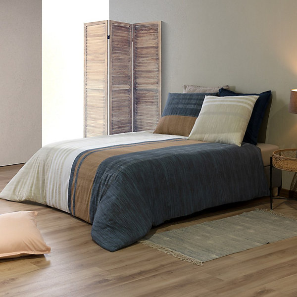 Housse de couette 240x220 ROMANE   2 taies coton 57 fils