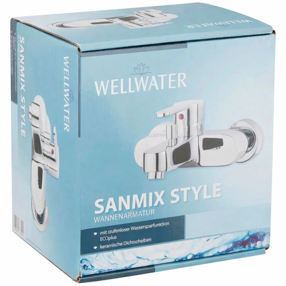 Wannenarmatur »SANMIX STYLE«, Messing, glänzend, ¾