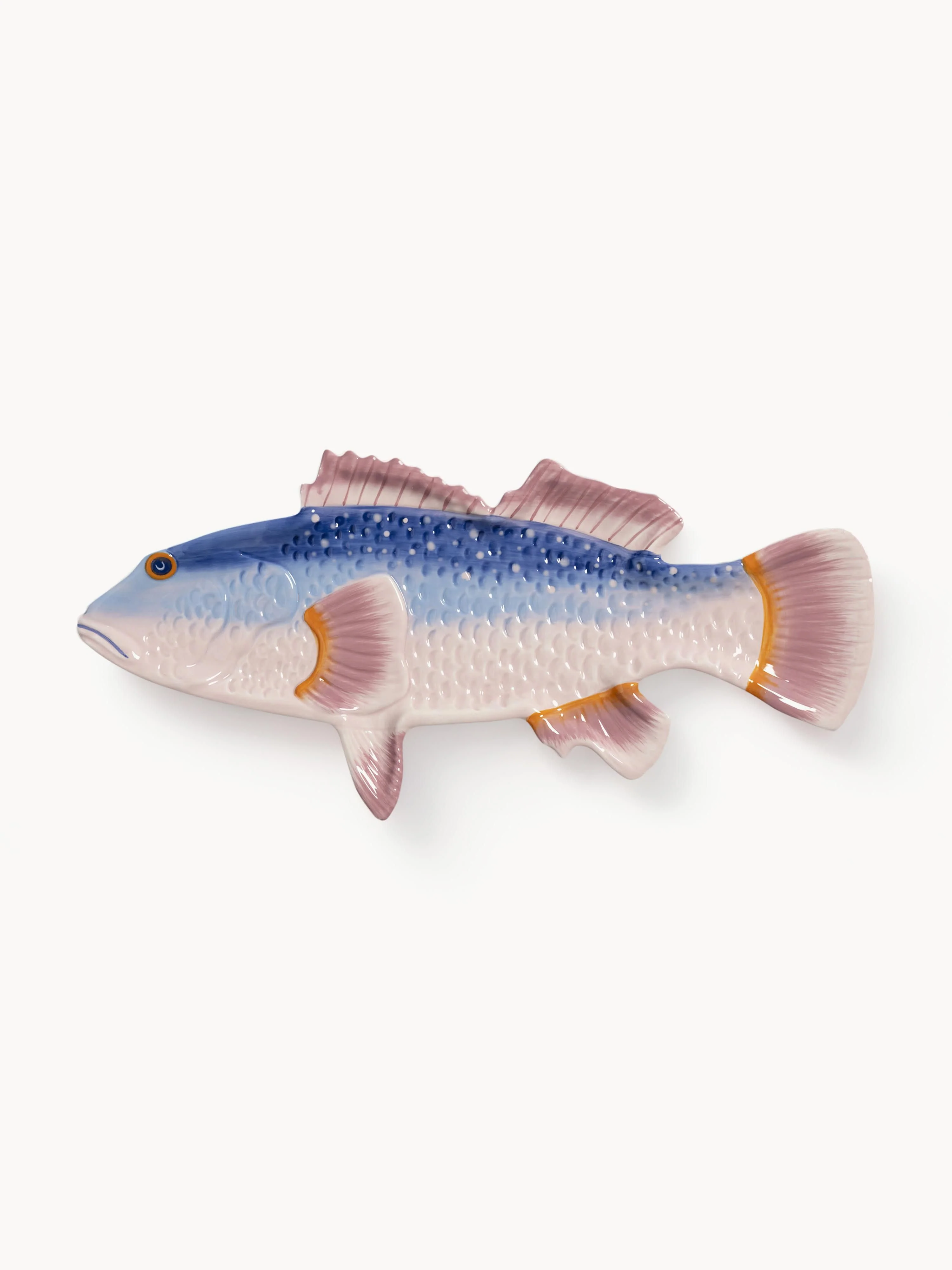 Handbemalte Servierplatte Fish aus Dolomit