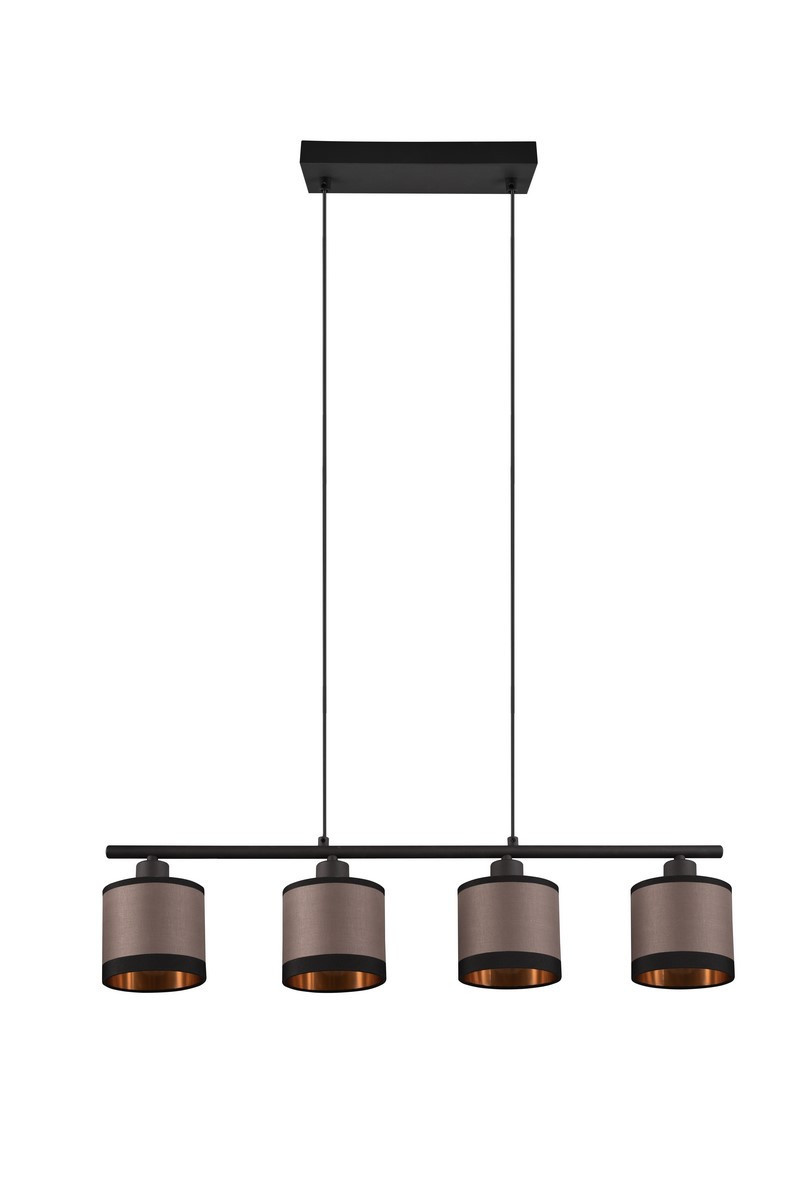 Lampa wisząca czarno-szara-odcienie szarości DAVOS 4xE14x10W RL