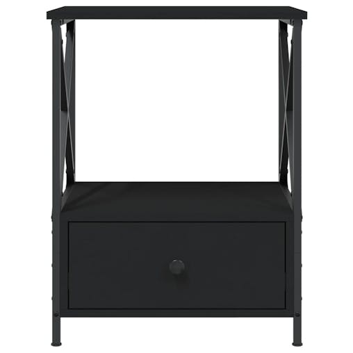 NNEVL Bedside Table Black 50x41x65 cm Engineered Wood