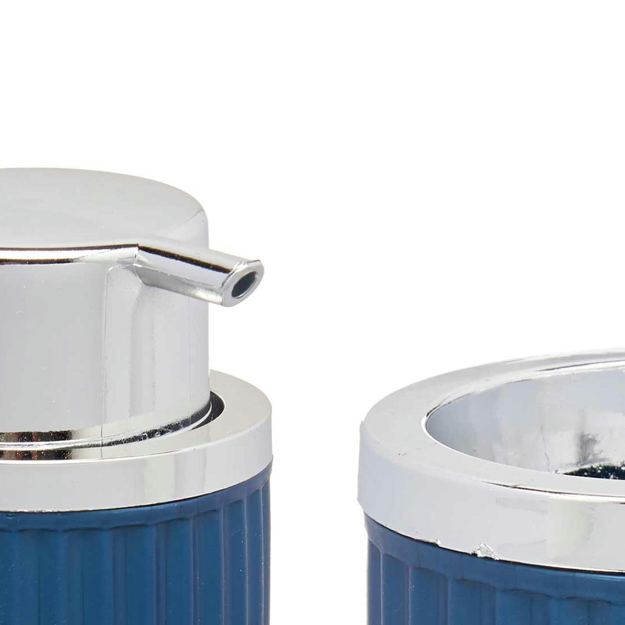 - Set salle de bain plastique bleu - 3 pièces