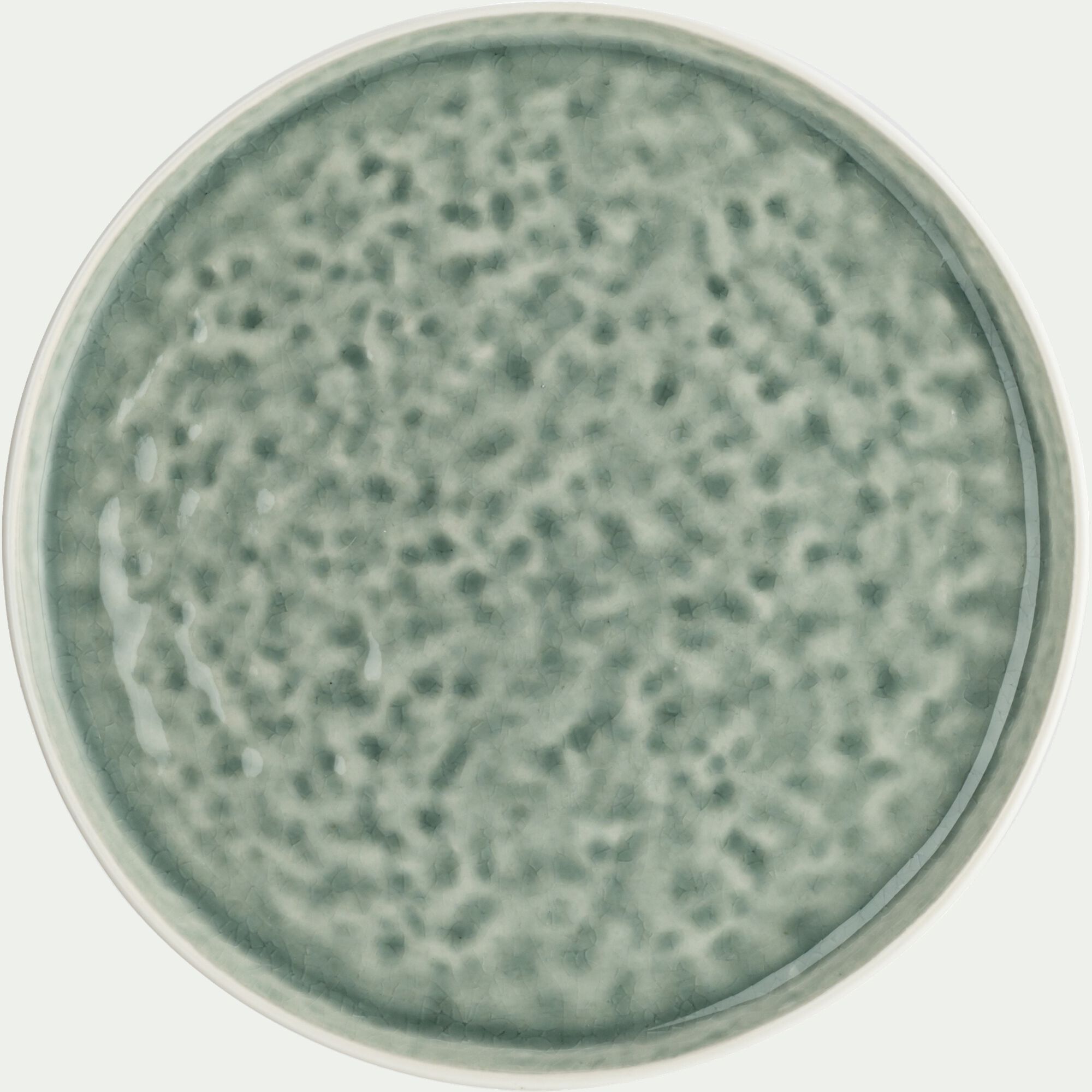 FRIOUL - Assiette à dessert en grès D21,2cm - bleu