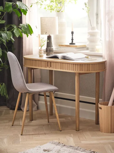 Konsolbord LYNGVIG 50x110 2 jalousilåger natur eg