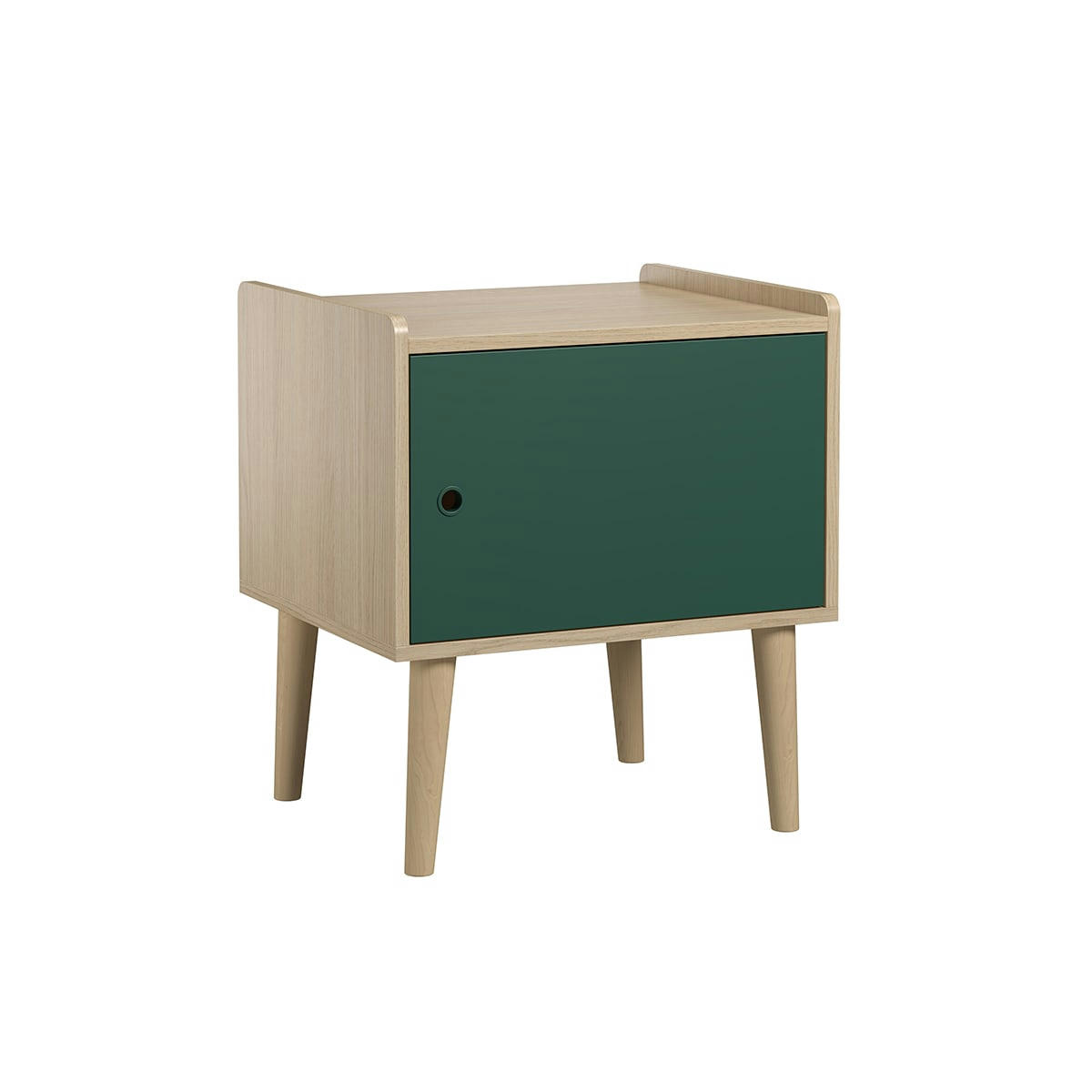 RETRO - Table de chevet 1 porte naturel