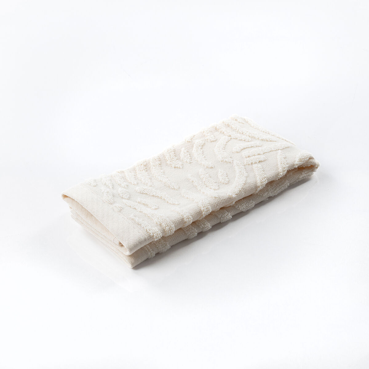 Toalha wc PURE bege em algodão 30x50cm