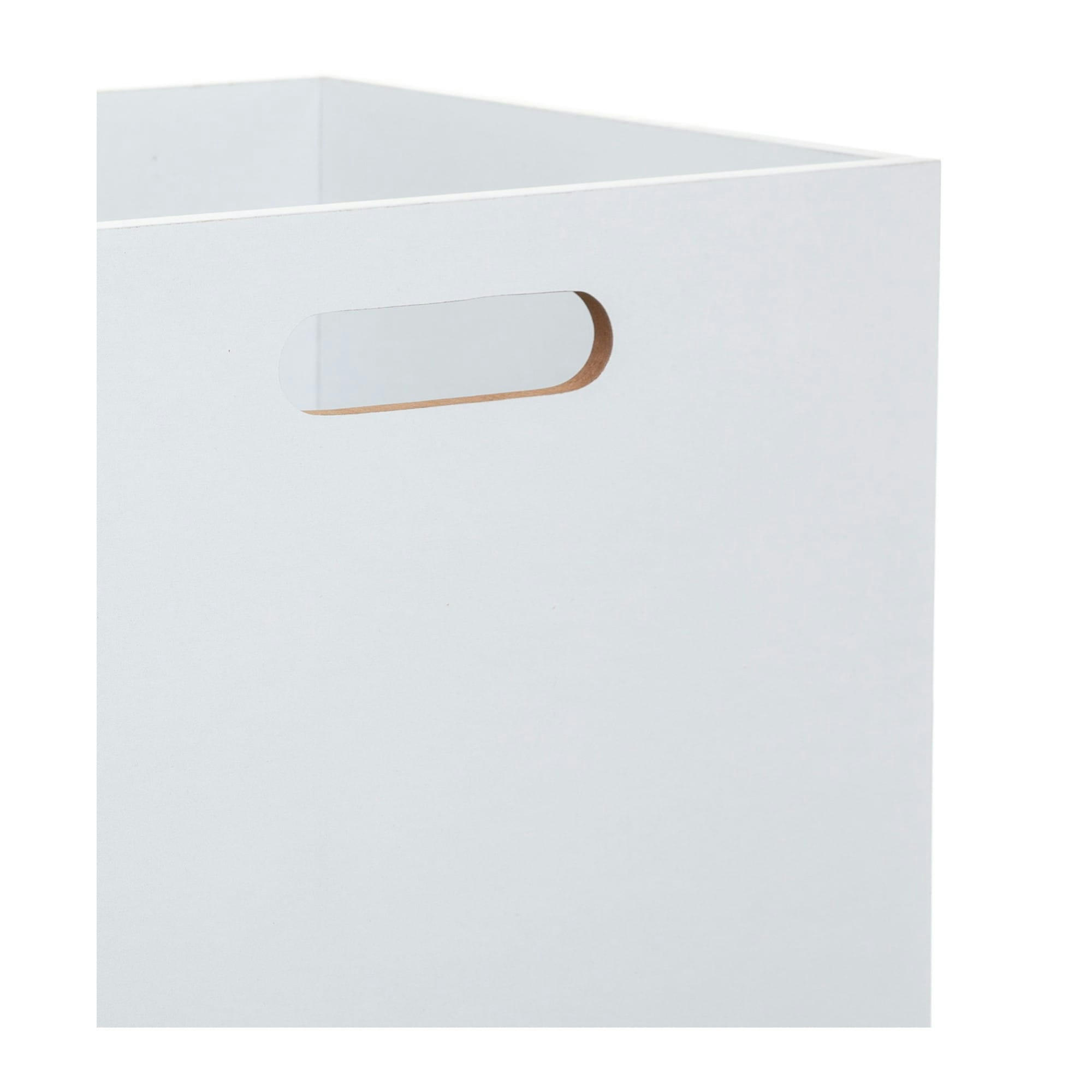 - Boîte de rangement bois blanc - 31x31x31cm