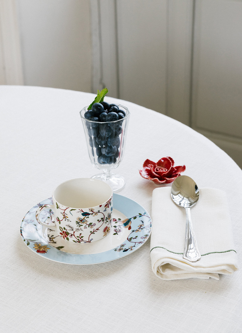 LOT DE 2 SERVIETTES EN COTON FLAMMÉ BLANC CASSÉ