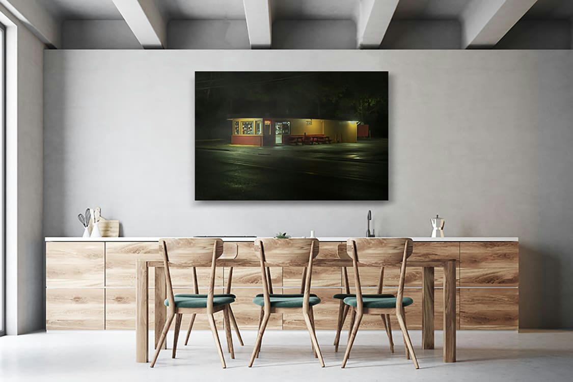 FAST-FOOD AT SALEM - Photographie d'art de Romain Farge 60x90 cm sur plexi