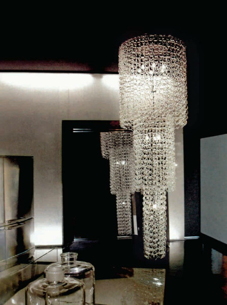 MOOSEE lampa wisząca CLP-S6 - szkło, stal węglowa