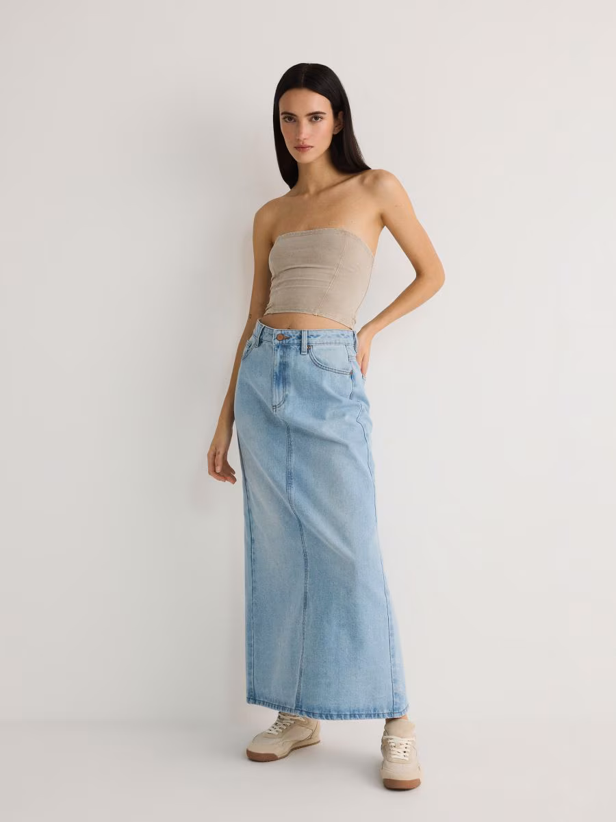 Denim Maxi Skirt
