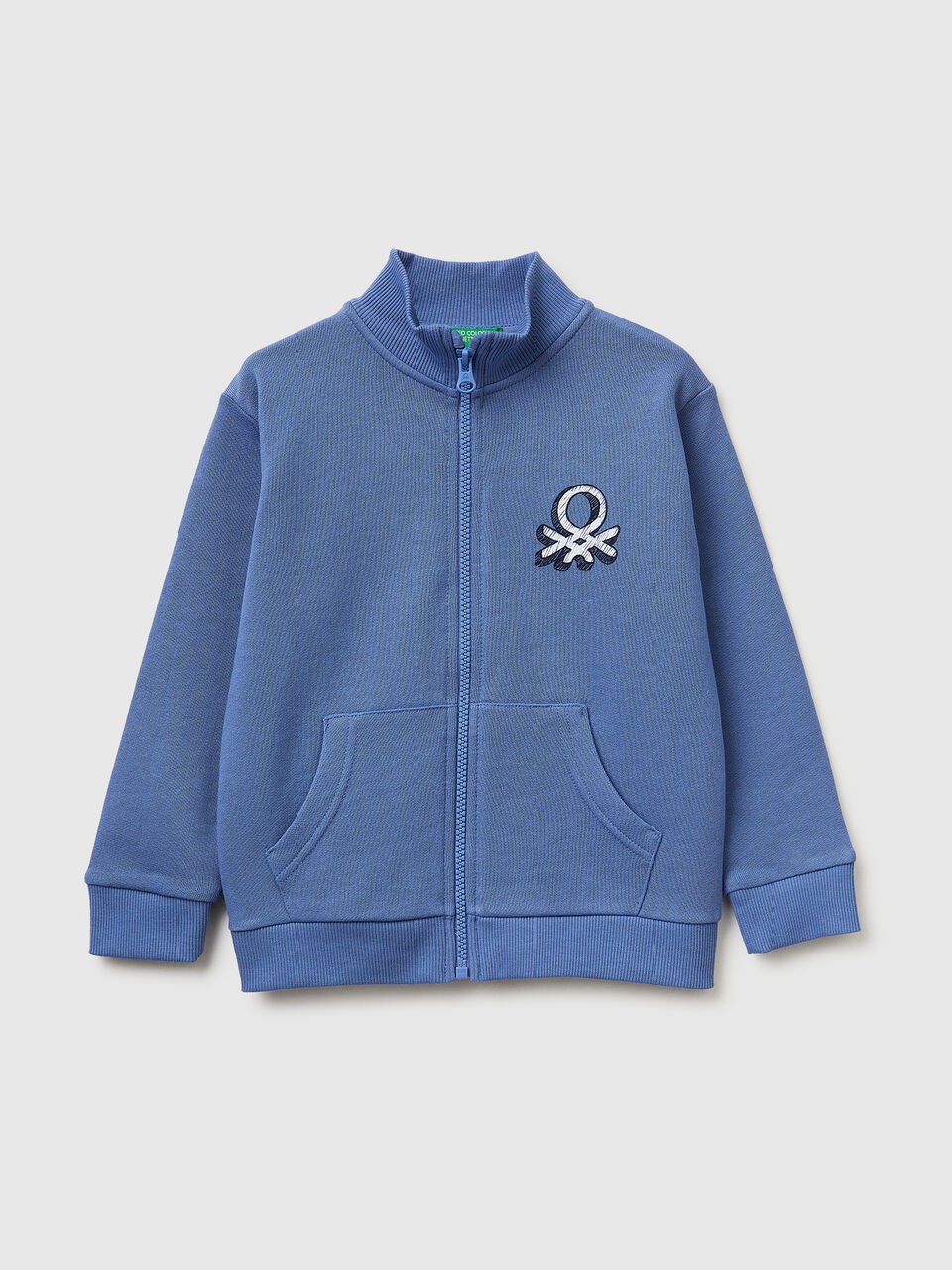Organic cotton zip-up sweatshirt