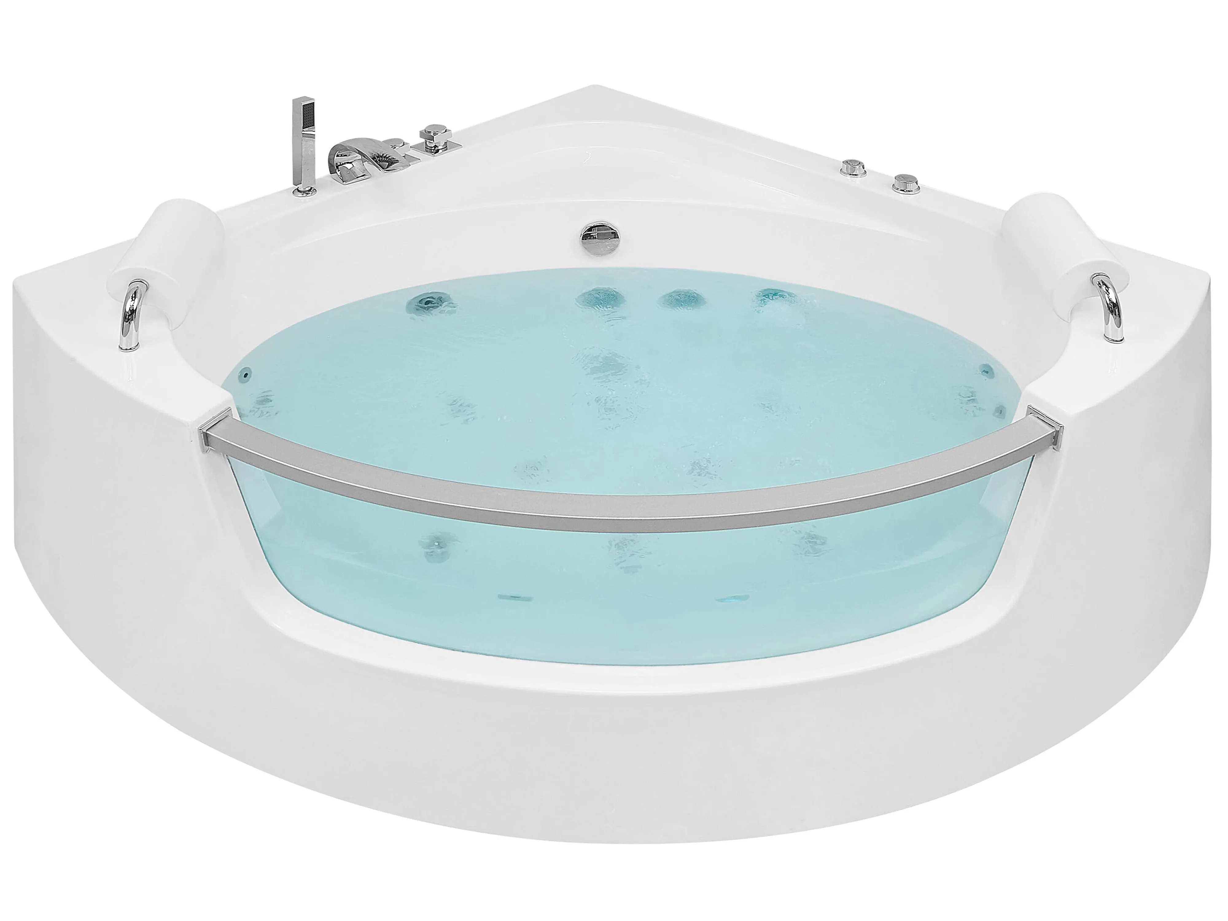 Corner Hot Tub with LED MANGLE 2010 x 1500 mm White