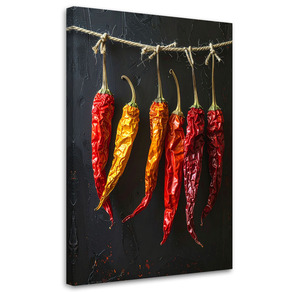 Obraz do kuchni restauracji baru jadalni, Suszone papryczki chilli 20x30