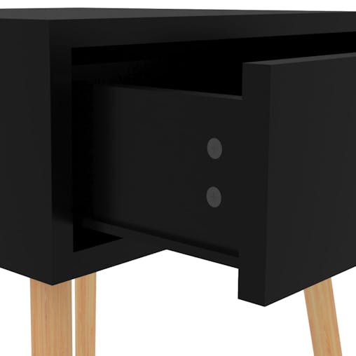 NNEVL Bedside Cabinet High Gloss Black 40x40x56 cm Chipboard