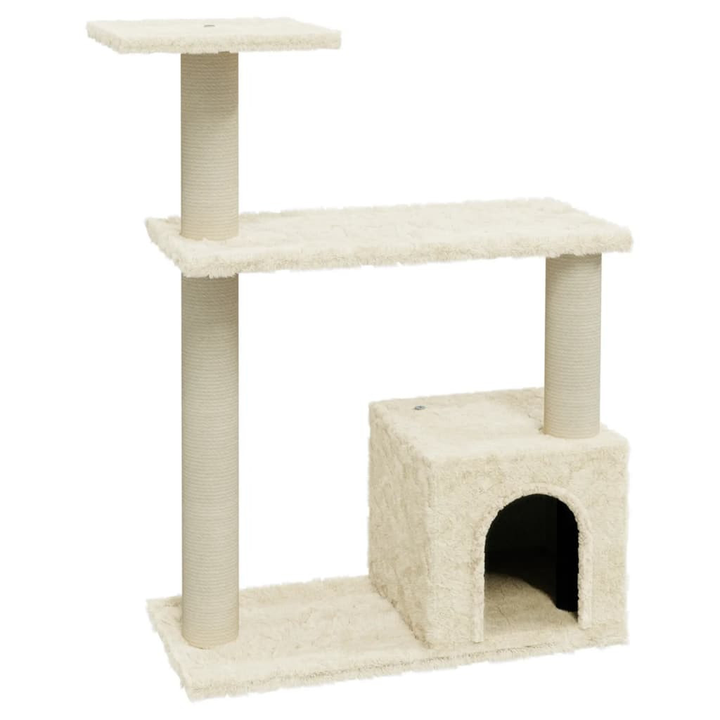 Drapak dla kota Kremowy 70 cm Materiał drewnopochodny vidaXL