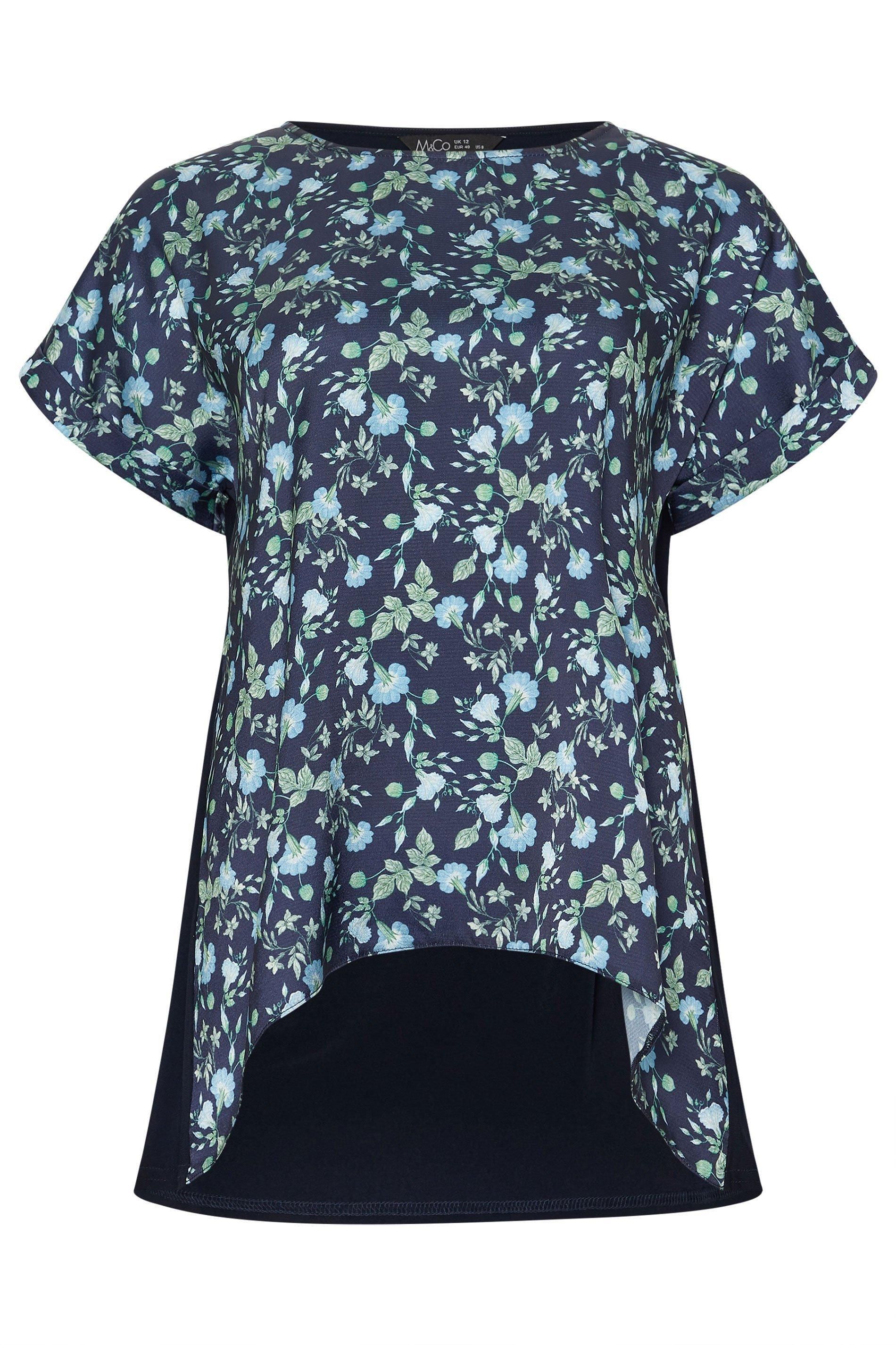 M&Co Petite Ditsy Floral Print Top