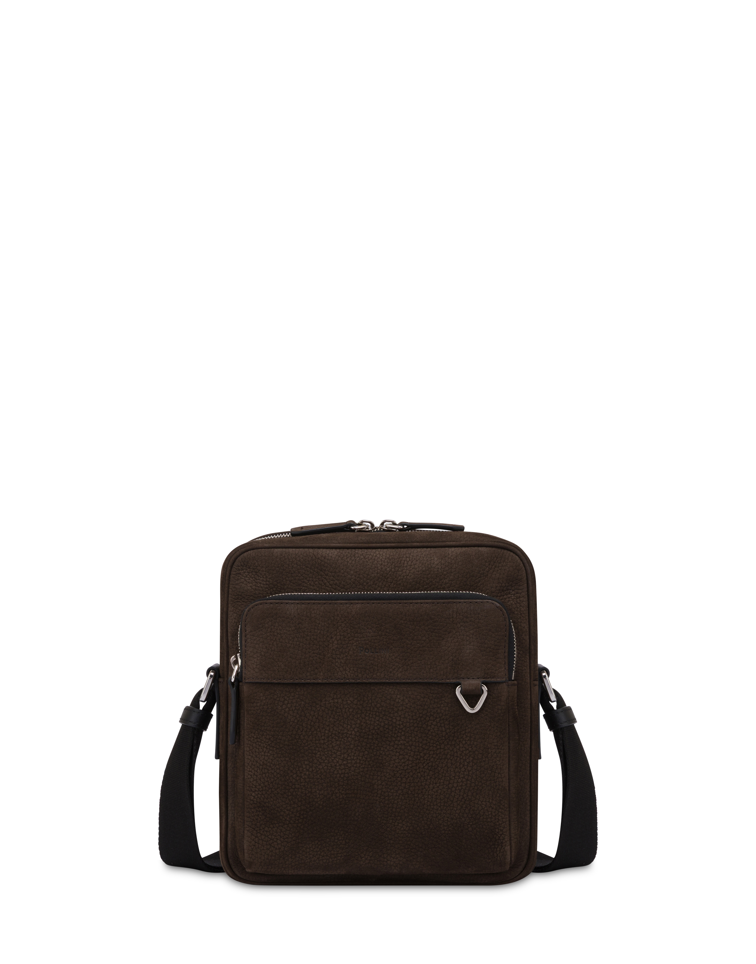 Borsa A Tracolla In Nabuk E Vitello T.moro/nero