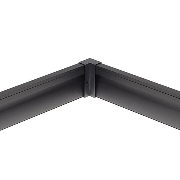 Connecteur d'Angle pour Profilé Aluminium Plinthe Couleur Noir - SILAMP