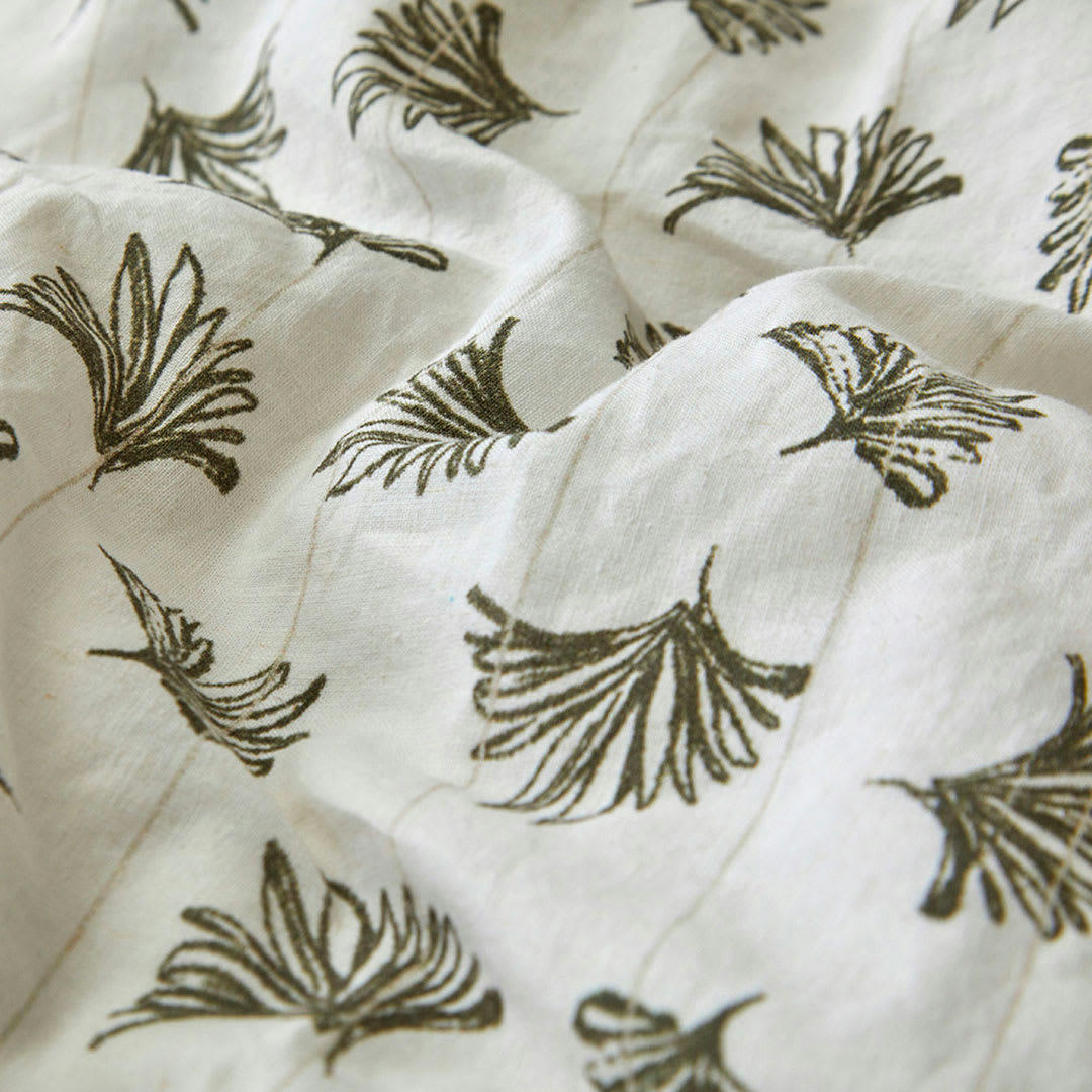 BIO LANGKA - Housse de couette li/coton organic ecume 200x200 cm