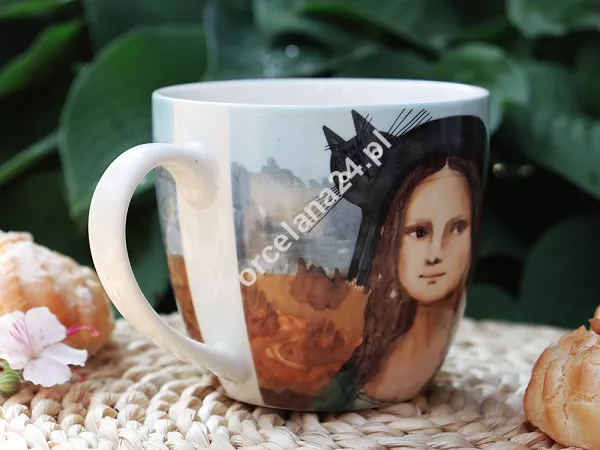 Kubek 0,46 L Duo - Mona Lisa z kotem 15.MLZK.K46