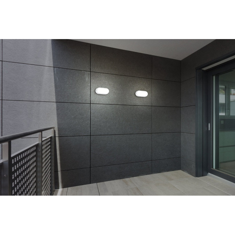 Applique extérieure LED Boschetto blanche ovale 11,5 W EGLO