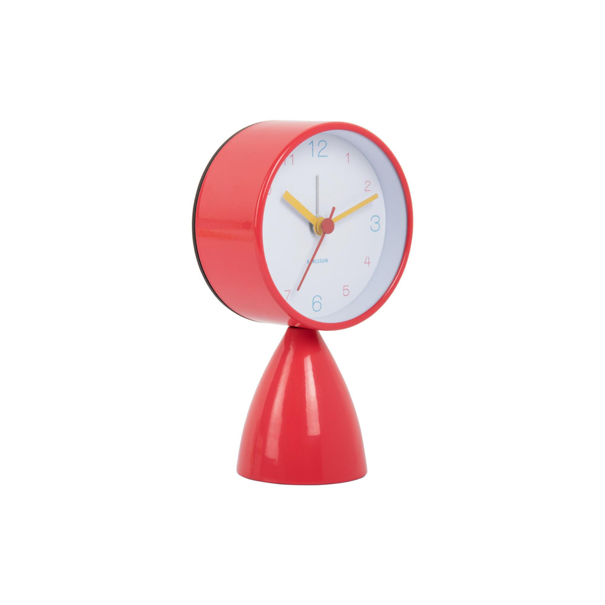 Karlsson wekker Funky Vibes - rood - 7.8x7.8x13.3cm
