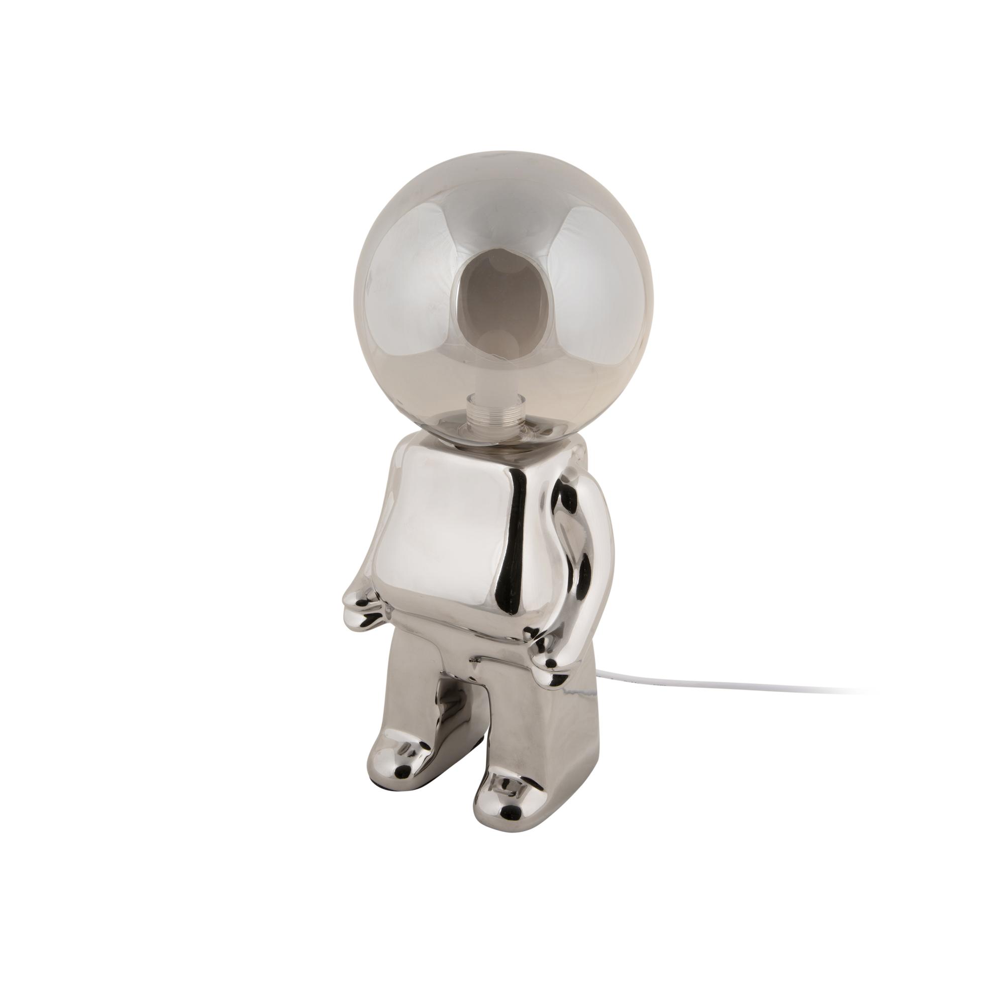 Leitmotiv tafellamp Ross LED - zilver - 12x12x27cm