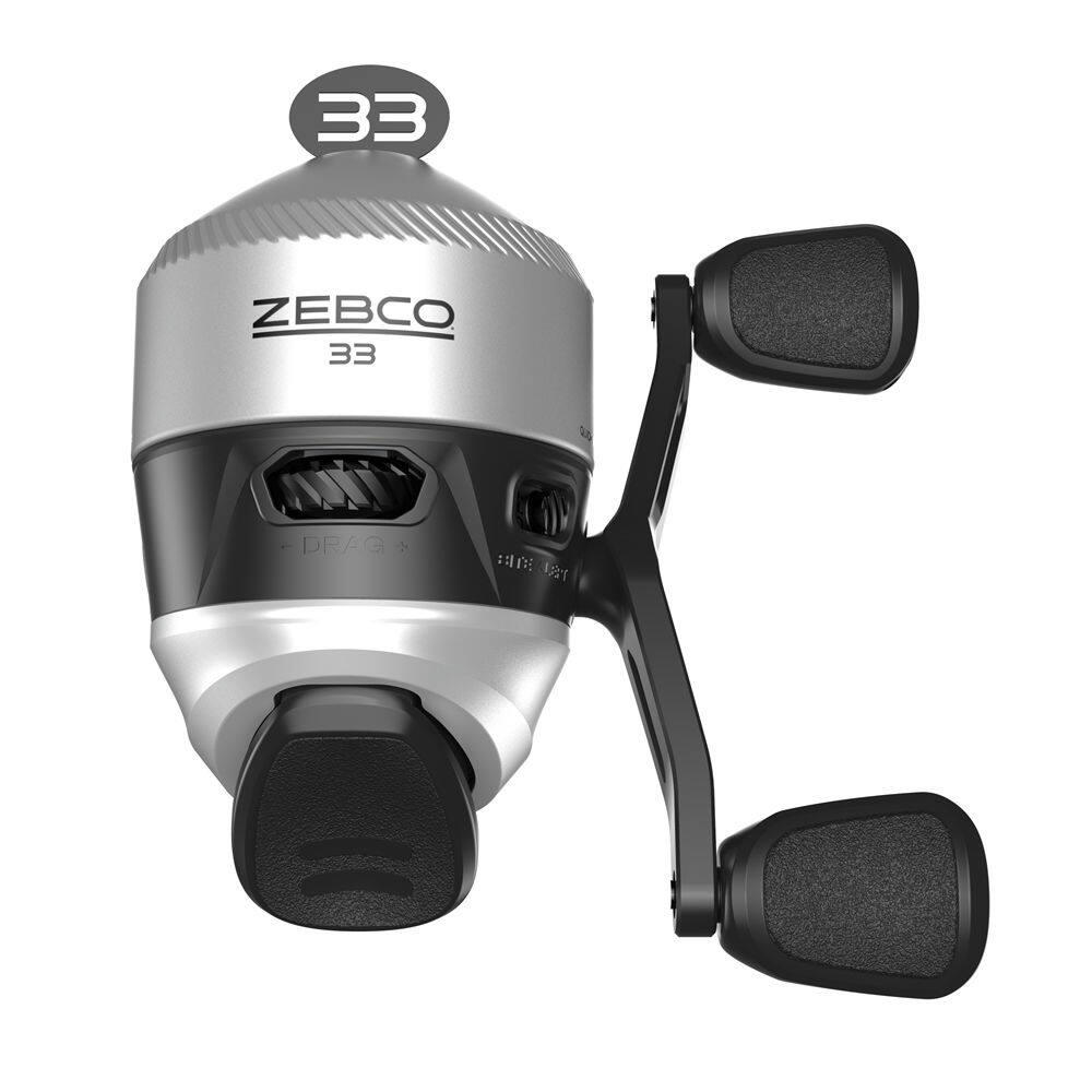 Zebco 33® Spincast Fishing Reel, Pre-Spooled, Anti-Reverse, Reversible