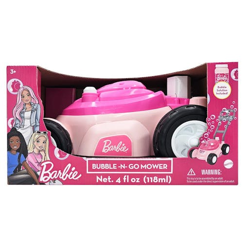Barbie Bubble N Go Mower with 4oz Bottle - Pink / Blue