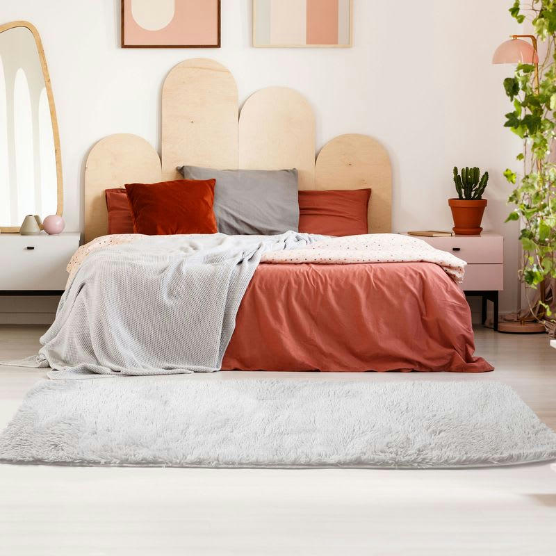 NEO - Tapis lavable à base fine et souple extra doux blanc 80x180