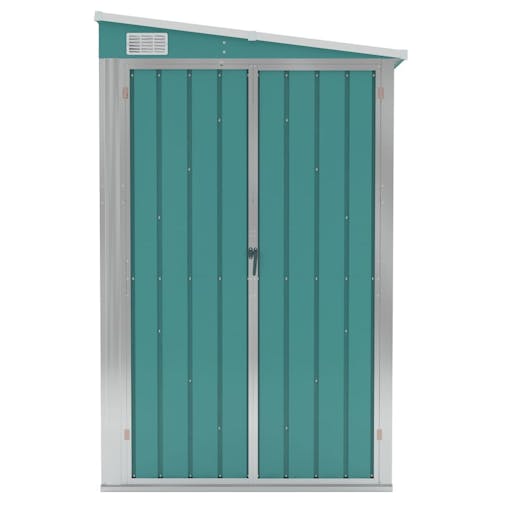 NNEVL Wall-mounted Garden Shed Green 118x194x178 cm Galvanised Steel