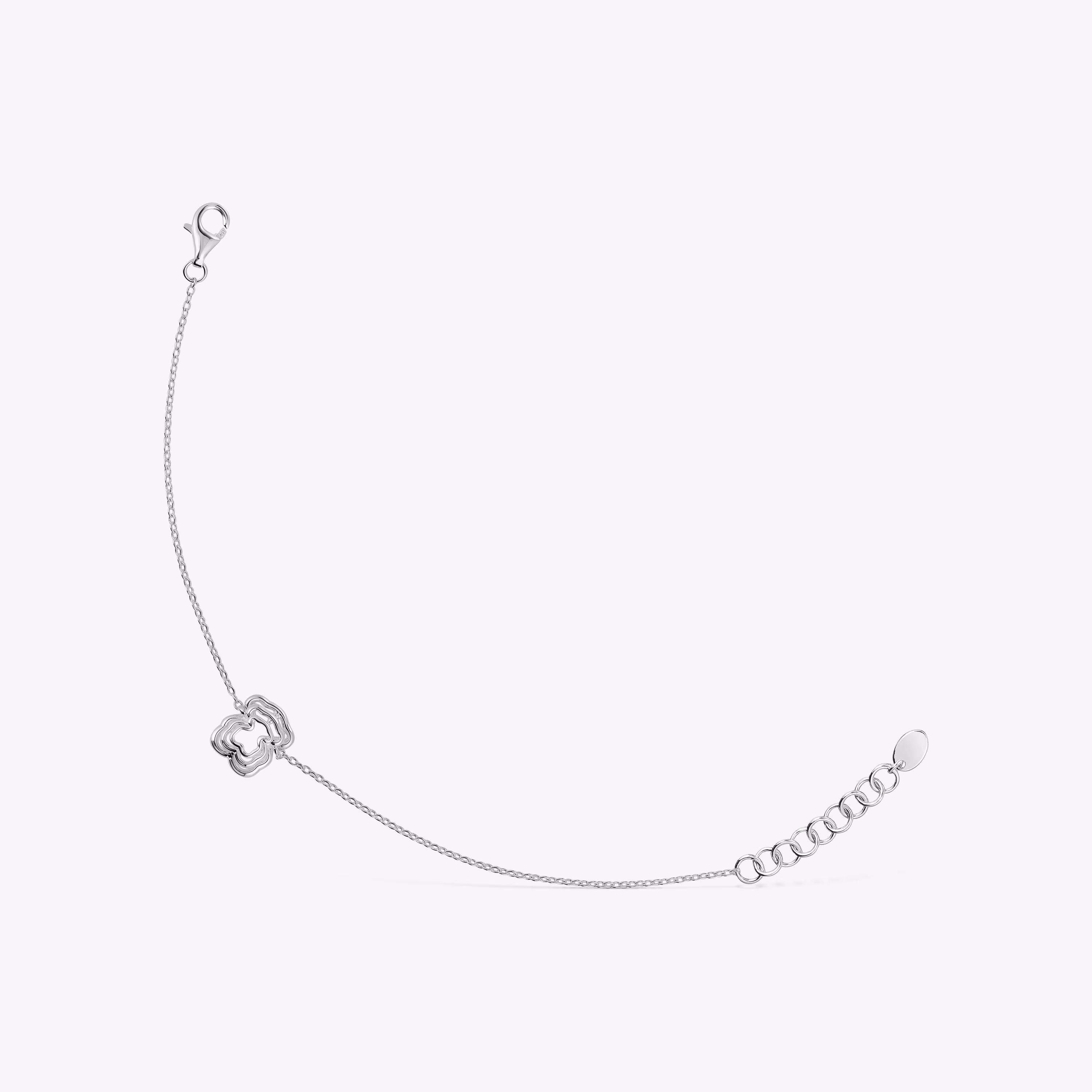 Pulsera triple oso de plata Bickie