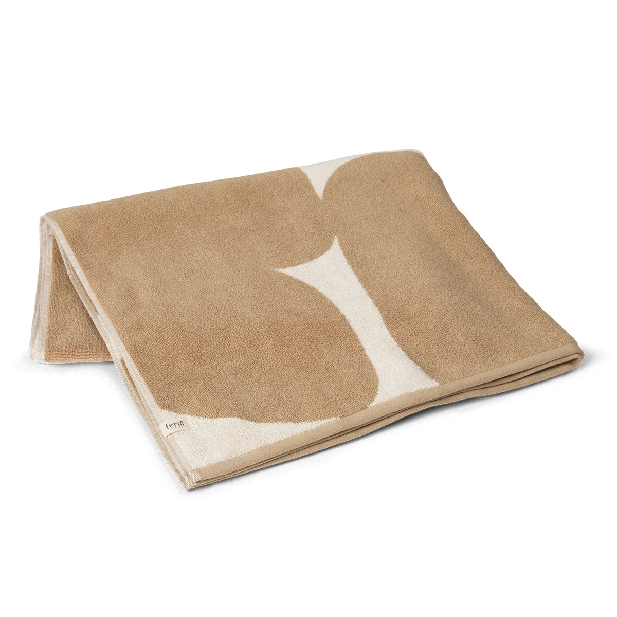 Ferm Living - Ebb Strandtuch 150 x 100 cm, sand / naturweiß